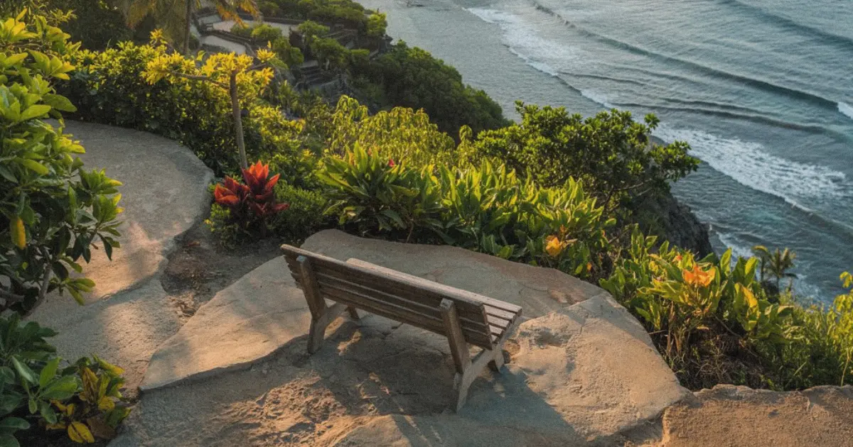 Bingin Beach land overlooking the water – prime location for Bali villa investment.