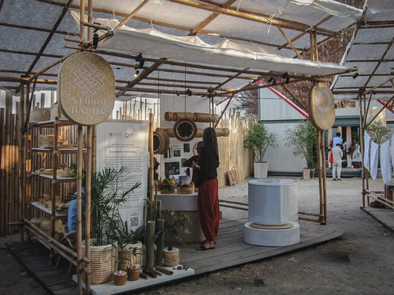 Studio Dapur bamboo craft display at JIA Curated 2026 in Bali